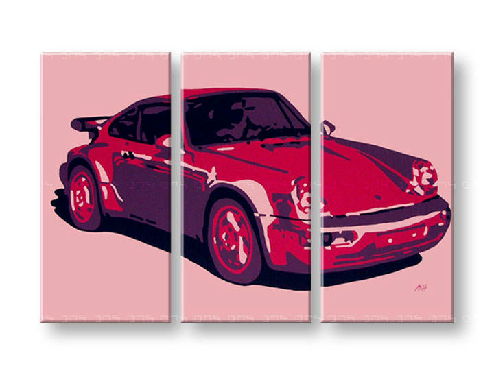 Картини за стена Pop Art PORSCHE 911 3 части 