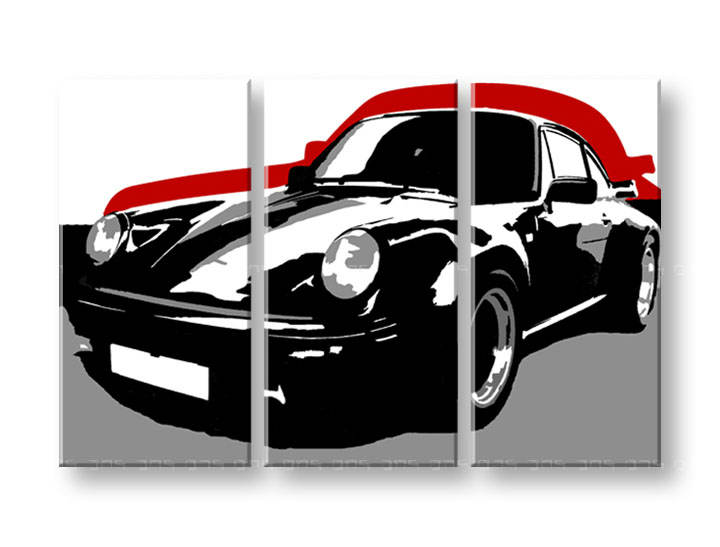 Картини за стена Pop Art PORSCHE 911 3 части 