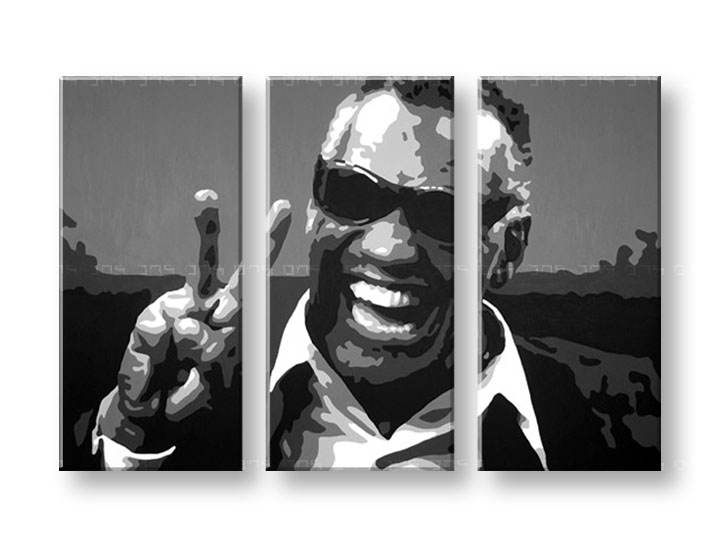 Картини за стена Pop Art Ray Charles 3 части 