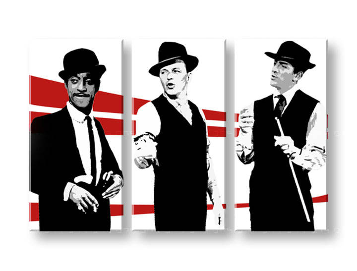 Картини за стена Pop Art Rat Pack 3 части 