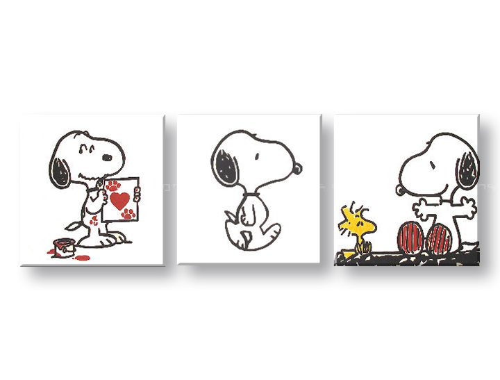 Картини за стена Pop Art SNOOPY 3 части 