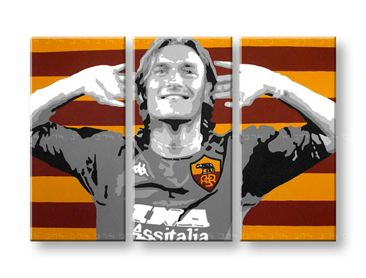 Картини за стена Pop Art Francesco Totti 3 части