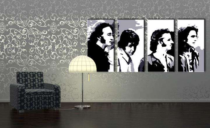 Картини за стена Pop Art Beatles 4 части 