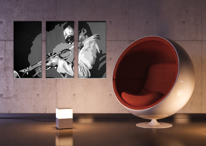 Картини за стена Pop Art Miles Davis 3 части 