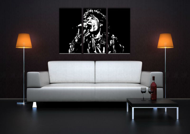Картини за стена Pop Art Mick Jagger 3 части 