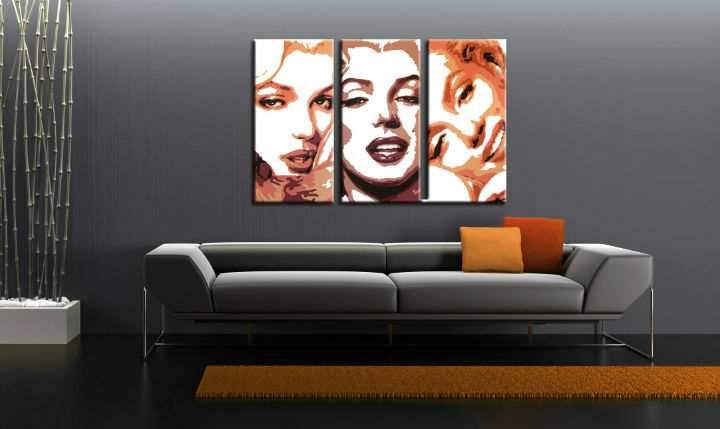 Картини за стена Pop Art Marilyn Monroe 3 части