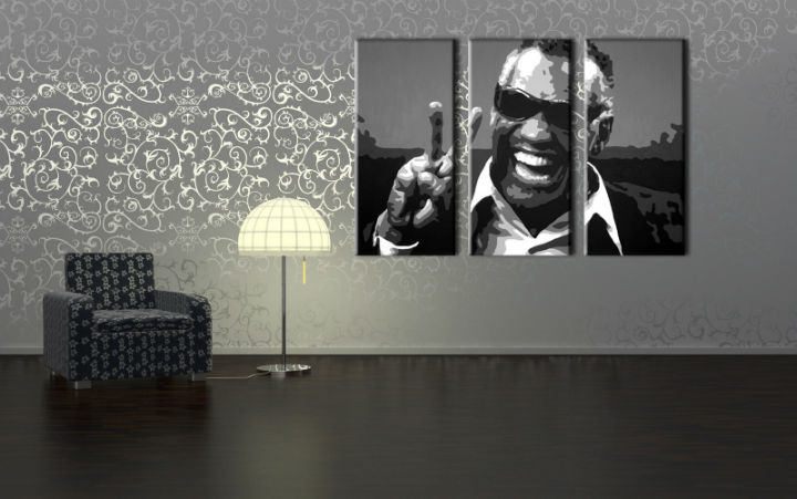 Картини за стена Pop Art Ray Charles 3 части 