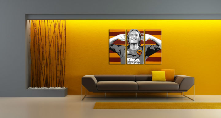 Картини за стена Pop Art Francesco Totti 3 части