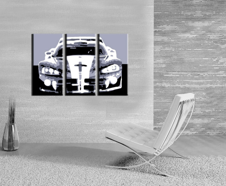 Картини за стена Pop Art Dodge Viper GTS 3 части