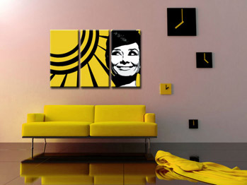 Ръчно рисувана картина POP Art Audrey HEPBHURN 3 броя ah2 | различни размери