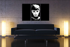 Ръчно рисувана картина POP Art Audrey HEPBHURN 3 парчета ах | различни размери
