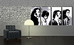 Ръчно рисувана картина POP Art Beatles 4 броя bea5 | различни размери