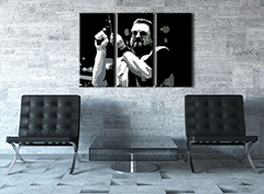 Ръчно рисувана картина POP Art Big Lebowski 3 части бл | различни размери