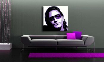 Ръчно рисувана картина POP Art Bono-U2 1 брой bono3 | различни размери