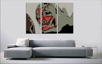 Ръчно рисувана картина POP Art BROWN APE 3 парчета ibbrown | различни размери