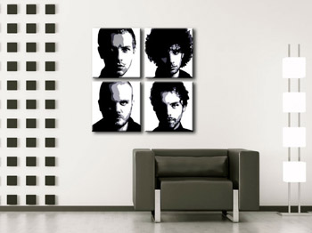 Ръчно рисувана картина POP Art Coldplay 4 броя cp | различни размери