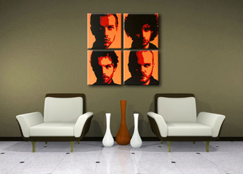 Ръчно рисувана картина POP Art Coldplay 4 броя cp2 | различни размери
