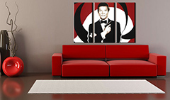 Ръчно рисувана картина POP Art Джеймс Бонд 3 части bond | различни размери