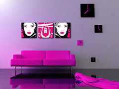 Ръчно рисувана картина POP Art I-GIRL 3 парчета pw | различни размери
