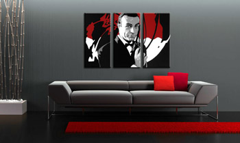 Ръчно рисувана картина POP Art James Bond 3 части bond2 | различни размери