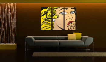 Ръчно рисувана картина POP Art LICHTENSTEIN 3 парчета li3/x2 | различни размери
