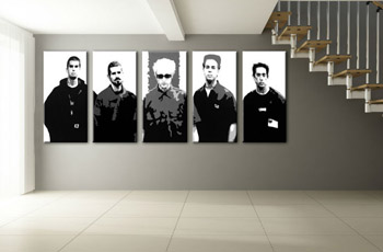 Ръчно рисувана картина POP Art LINKIN PARK 5 парчета lp | различни размери