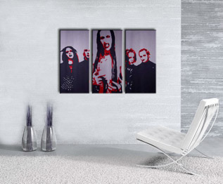 Ръчно рисувана картина POP Art Marilyn Manson 3 парчета мм | различни размери