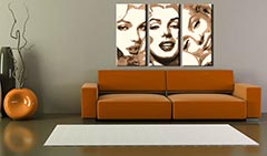 Ръчно рисувана картина POP Art Marilyn MONROE 3 парчета mon1 | различни размери