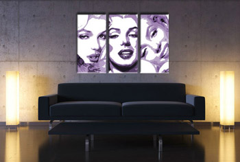 Ръчно рисувана картина POP Art Marilyn MONROE 3 парчета mon4 | различни размери