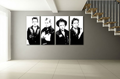 Ръчно рисувана картина POP Art Сблъсък 4 парчета глина | различни размери