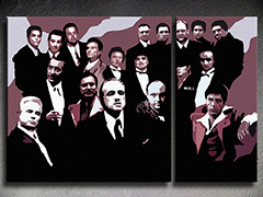 Ръчно рисувана картина POP Art Семейство MAFIA Семейство от 2 части | различни размери