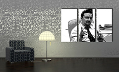 Ръчно рисувана картина POP Art The Office от 3 части това | различни размери