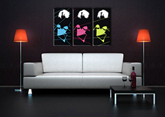 Ръчно рисувана картина POP Art Три секси жени 3 парчета 3s | различни размери