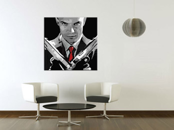 Ръчно рисувана POP Art картина HITMAN 1 част hit2 | различни размери