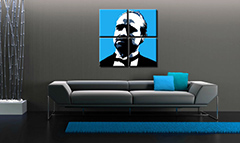 Ръчно рисувана POP Art картина на Марлон Брандо 4 части mb4 | различни размери