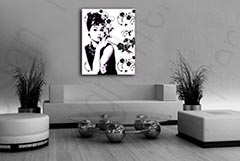 Ръчно рисувана POP Art картина на Одри Хепбърн ah5 | различни размери