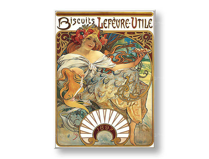 Картини на платно BISCUITS LEFEVRE-UTILE - Alfons Mucha