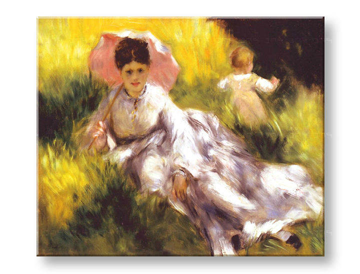 Картини на платно WOMAN WITH A PARASOL - Pierre Auguste Renoir