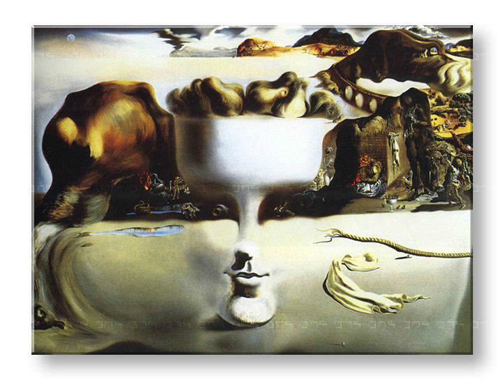 Картини на платно APPARITION ON FACE AND FRUIT DISH ON A BEACH - Salvador Dalí
