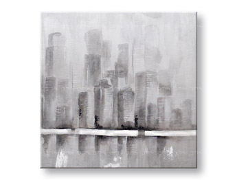 Рисувана картина за стена CITY 1 част 80x80 cm CWF1236W-412E1