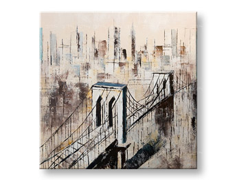 Рисувана картина за стена CITY 1 част CWF1885ME1 - 80x80 cm