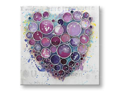 Рисувана картина за стена HEART 1 част CFAZH4250E1 - 60x60 cm