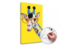 Рисуване по номера GIRAFA С OKULIARS | ниска трудност