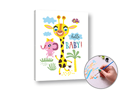 Рисуване по номера HELLO BABY | ниска трудност
