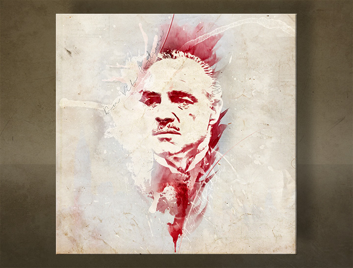 Пана за стена Tom Loris - Godfather Marlon Brando - AQUArt 006AA1