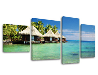 Живопис на платно 4 части BEACH PL001E40