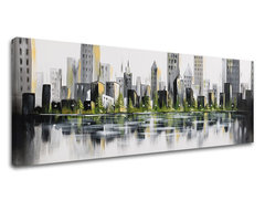 Живопис върху платно CITY 130x55 cm